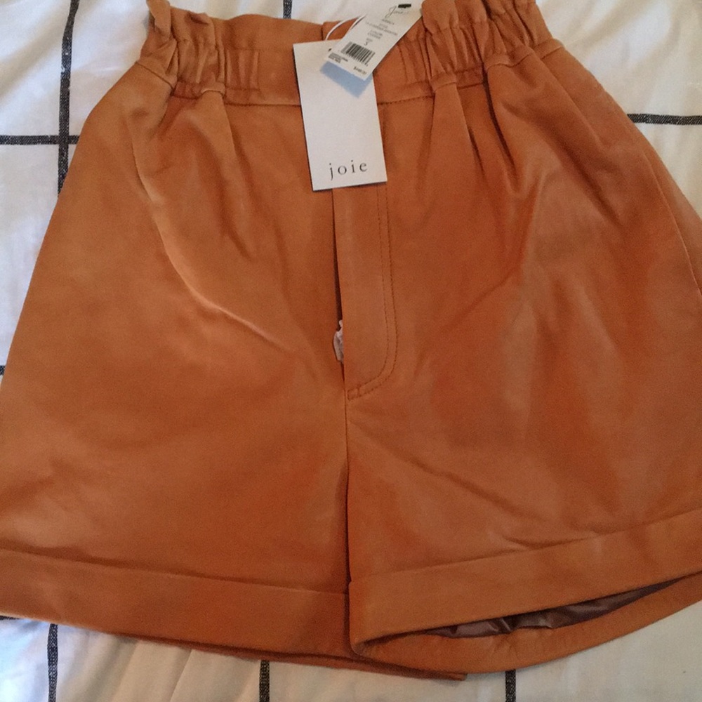 Joie 100% LEATHER LINED SHORTS